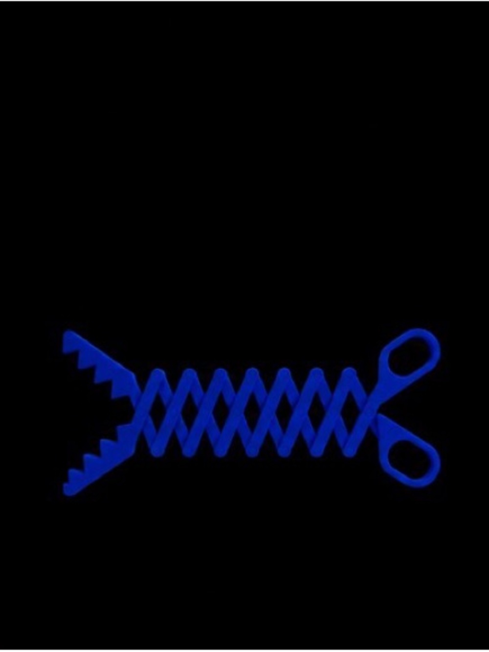 Blue Scissor Chain 3d printed lazy tongs/ scissors